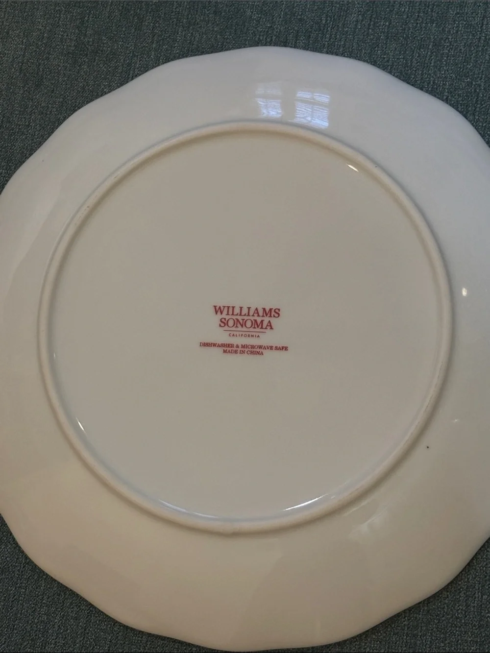 Williams Sonoma Snowman Twas the Night Before Christmas Dinner Plate